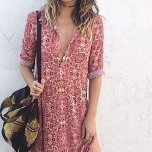 Sexy v-neck floral side split maxi dress